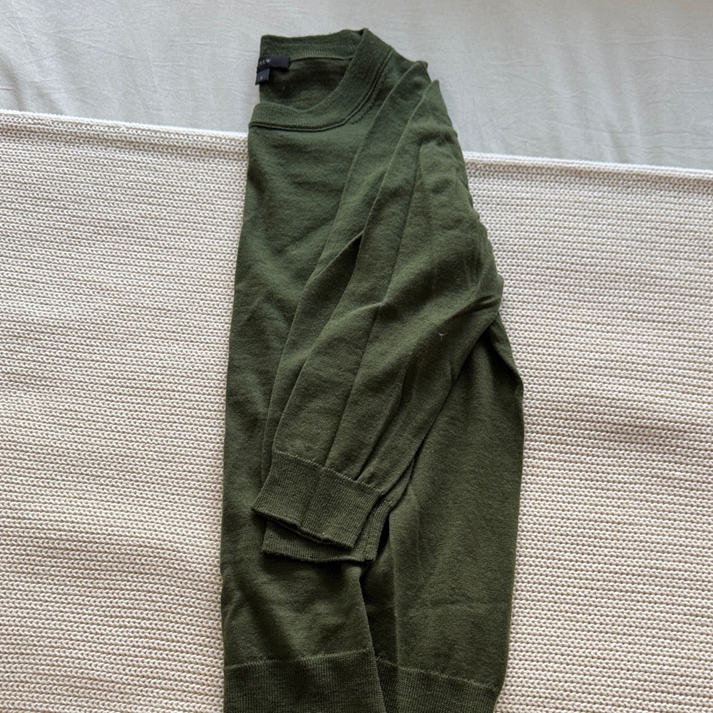 JCrew Tippi Olive Knit Sweater